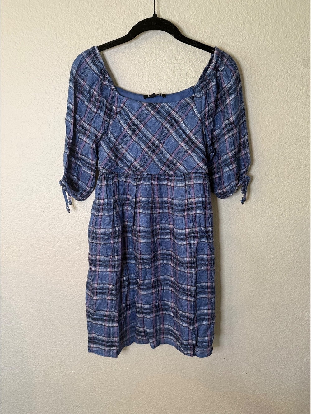 Trixxi Girl Girls XL blue plaid dress